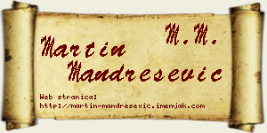 Martin Mandrešević vizit kartica